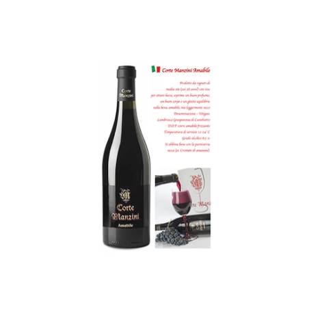 Lambrusco Grasparossa  Di Castelvetro Amabile DOC - Corte Manzini
