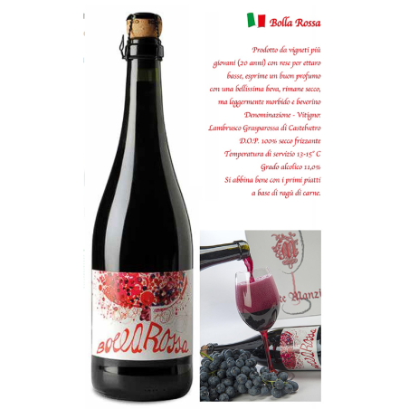 Lambrusco Grasparossa Secco DOC - Bolla Rossa - Corte Manzini