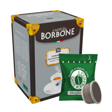 50 capsule Caffè BORBONE Miscela DEK Per Lavazza Espresso Point